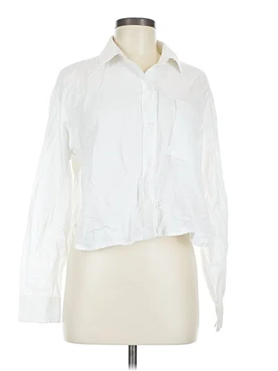 Pre-owned Old Navy Long Sleeve Blouse In White