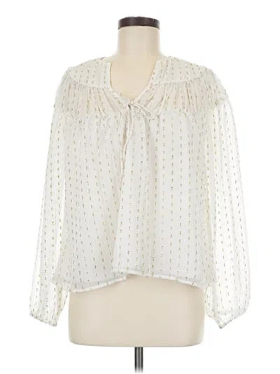 Pre-owned Old Navy Long Sleeve Blouse In White