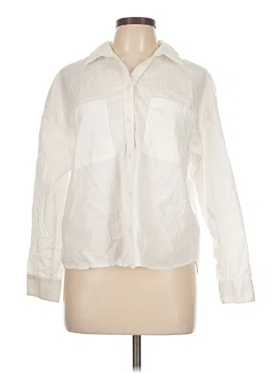 Pre-owned Old Navy Long Sleeve Blouse In White