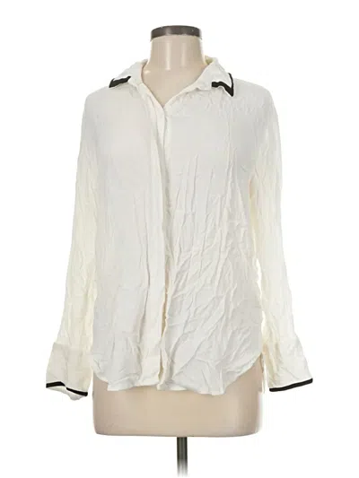 Pre-owned Old Navy Long Sleeve Blouse In White