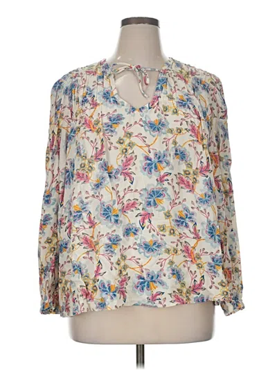 Pre-owned Old Navy Long Sleeve Blouse In White
