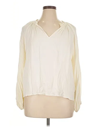 Pre-owned Old Navy Long Sleeve Blouse In White
