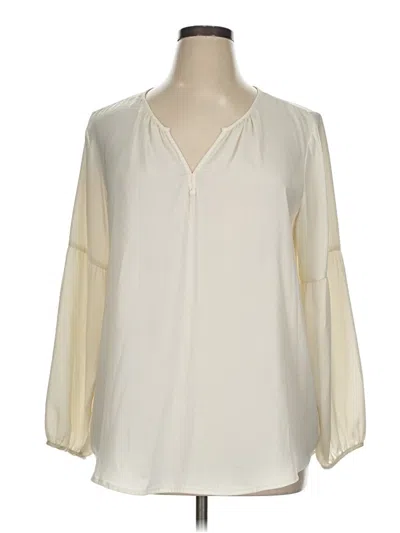 Pre-owned Old Navy Long Sleeve Blouse In White
