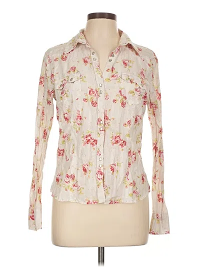Pre-owned Old Navy Long Sleeve Blouse In White