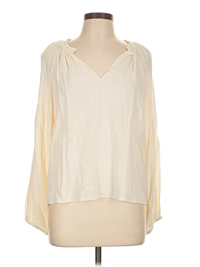 Pre-owned Old Navy Long Sleeve Blouse In White