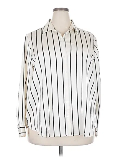 Pre-owned Old Navy Long Sleeve Blouse In White