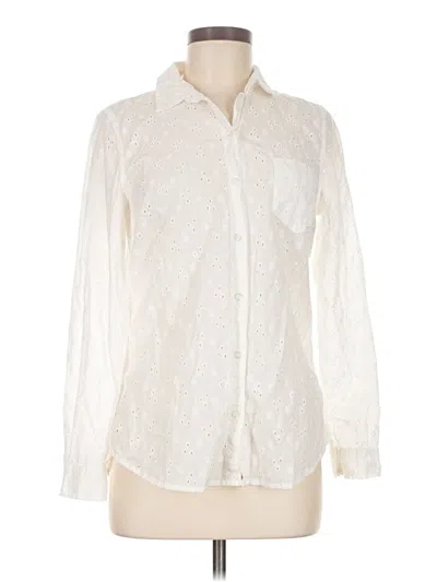 Pre-owned Old Navy Long Sleeve Blouse In White