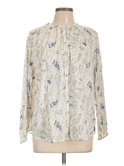 Pre-owned Old Navy Long Sleeve Blouse In White