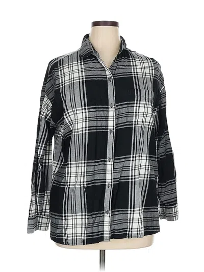 Pre-owned Old Navy Long Sleeve Button Down Shirt In Black