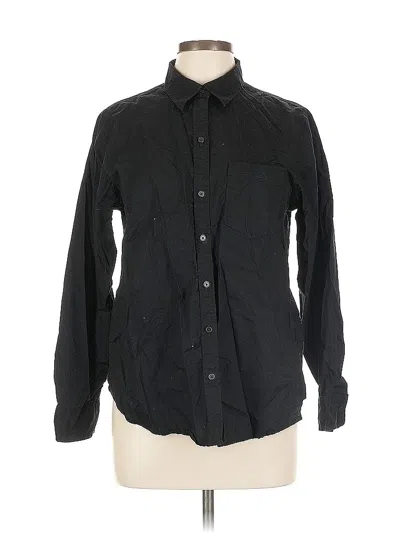 Pre-owned Old Navy Long Sleeve Button Down Shirt In Black