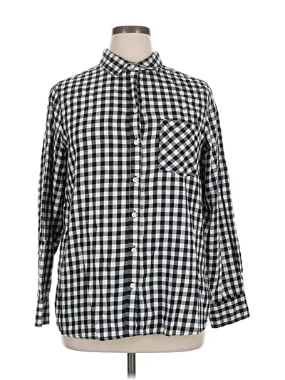 Pre-owned Old Navy Long Sleeve Button Down Shirt In Black