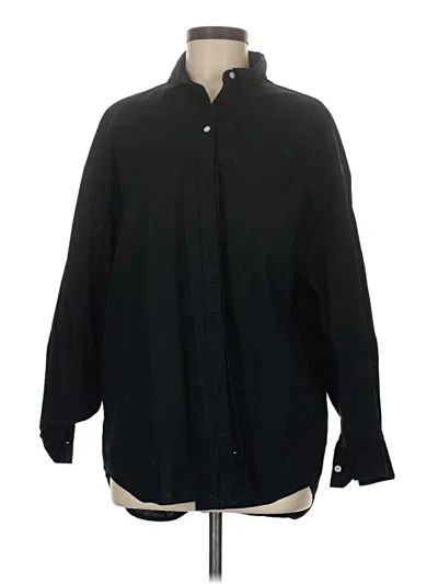 Pre-owned Old Navy Long Sleeve Button Down Shirt In Black
