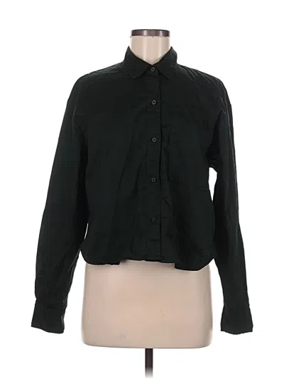Pre-owned Old Navy Long Sleeve Button Down Shirt In Black