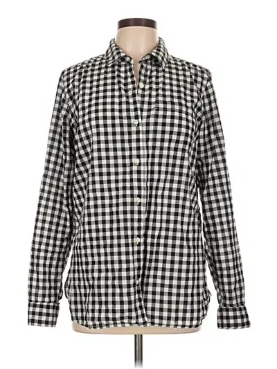 Pre-owned Old Navy Long Sleeve Button Down Shirt In Black