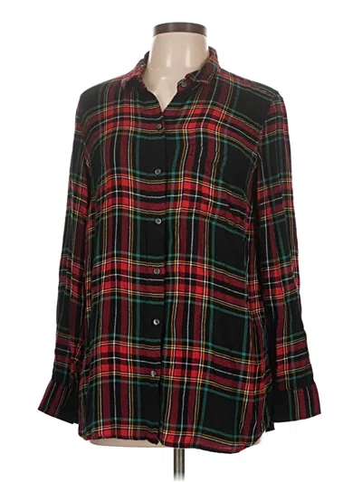 Pre-owned Old Navy Long Sleeve Button Down Shirt In Black
