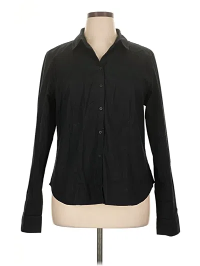 Pre-owned Old Navy Long Sleeve Button Down Shirt In Black