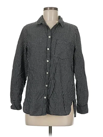 Pre-owned Old Navy Long Sleeve Button Down Shirt In Black