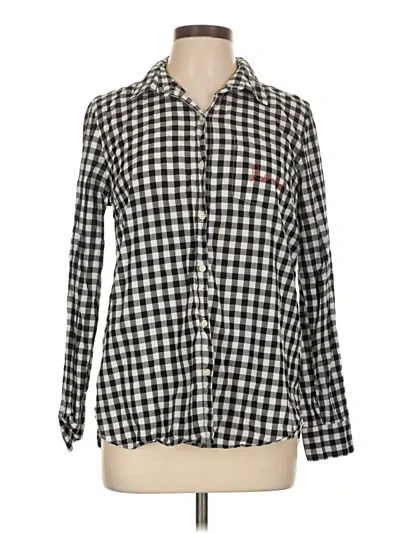 Pre-owned Old Navy Long Sleeve Button Down Shirt In Black