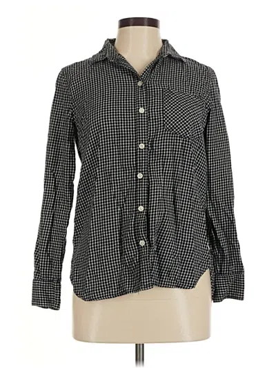 Pre-owned Old Navy Long Sleeve Button Down Shirt In Black