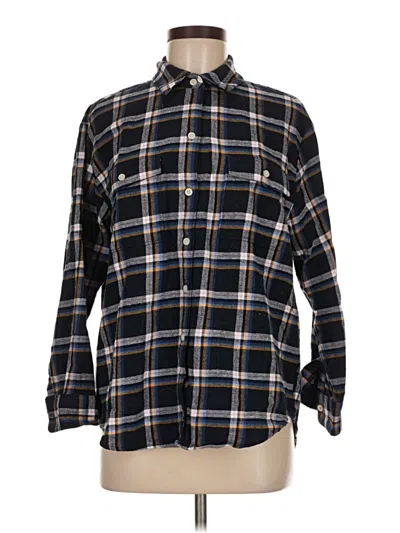 Pre-owned Old Navy Long Sleeve Button Down Shirt In Black