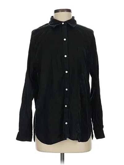Pre-owned Old Navy Long Sleeve Button Down Shirt In Black