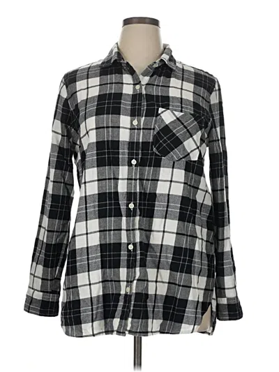Pre-owned Old Navy Long Sleeve Button Down Shirt In Black