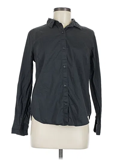 Pre-owned Old Navy Long Sleeve Button Down Shirt In Black