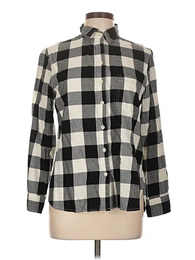 Old Navy Long Sleeve Button Down Shirt In Black