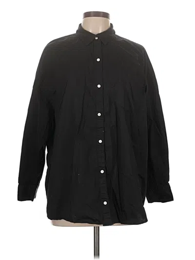Pre-owned Old Navy Long Sleeve Button Down Shirt In Black