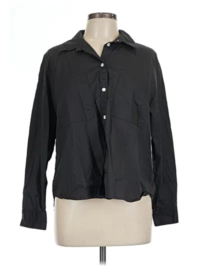 Pre-owned Old Navy Long Sleeve Button Down Shirt In Black