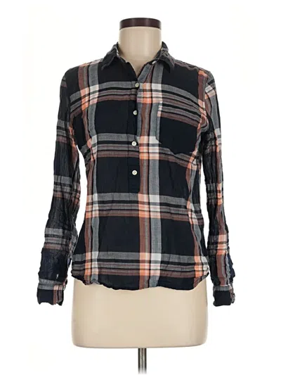 Pre-owned Old Navy Long Sleeve Button Down Shirt In Black