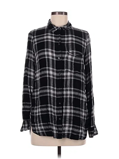 Pre-owned Old Navy Long Sleeve Button Down Shirt In Black
