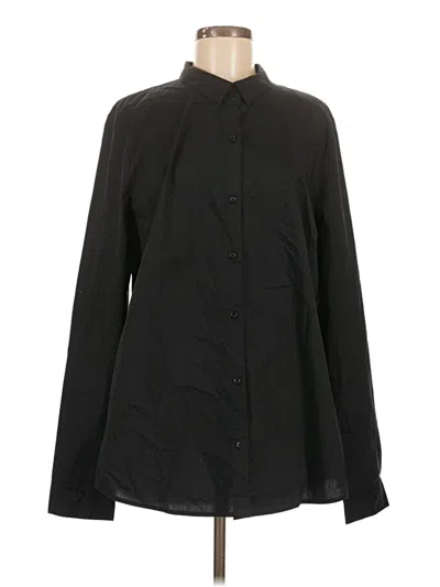 Pre-owned Old Navy Long Sleeve Button Down Shirt In Black