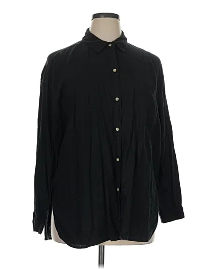 Pre-owned Old Navy Long Sleeve Button Down Shirt In Black
