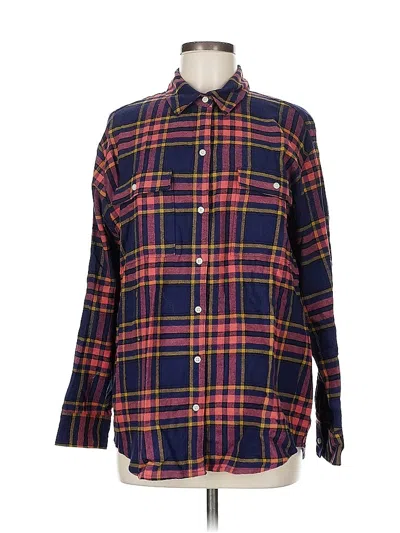 Pre-owned Old Navy Long Sleeve Button Down Shirt In Blue