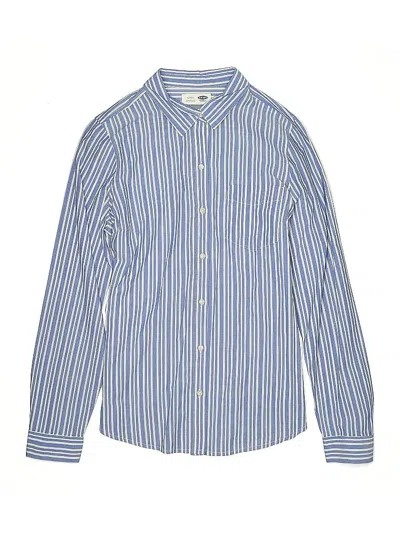 Pre-owned Old Navy Long Sleeve Button Down Shirt In Blue