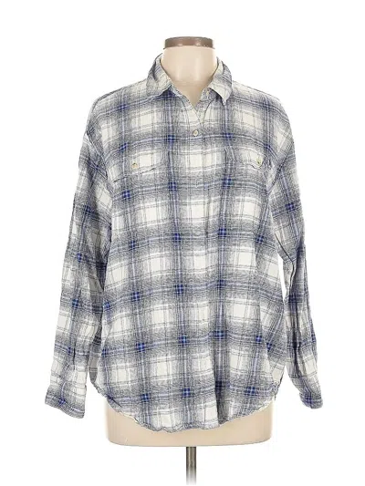 Pre-owned Old Navy Long Sleeve Button Down Shirt In Blue