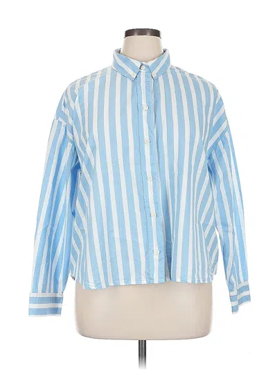 Pre-owned Old Navy Long Sleeve Button Down Shirt In Blue