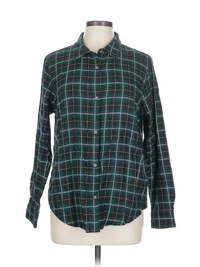 Pre-owned Old Navy Long Sleeve Button Down Shirt In Blue