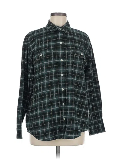 Pre-owned Old Navy Long Sleeve Button Down Shirt In Blue