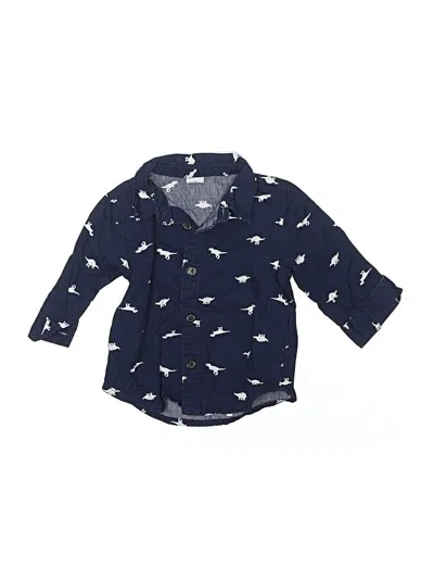 Pre-owned Old Navy Babies' Long Sleeve Button Down Shirt In Blue