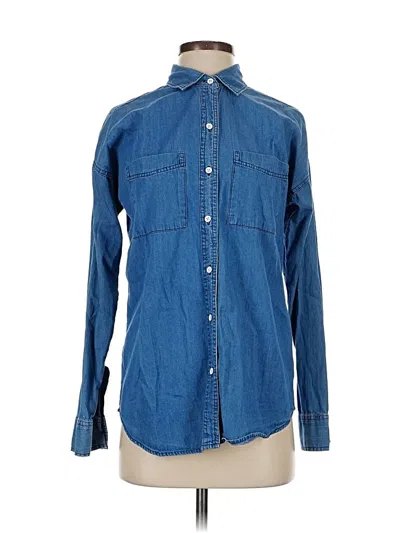 Pre-owned Old Navy Long Sleeve Button Down Shirt In Blue