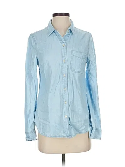 Pre-owned Old Navy Long Sleeve Button Down Shirt In Blue