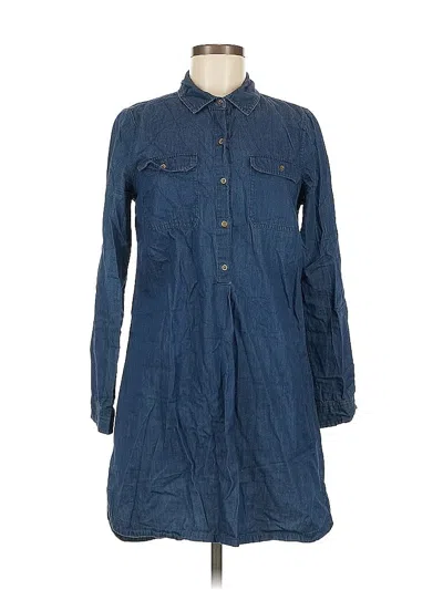 Pre-owned Old Navy Long Sleeve Button Down Shirt In Blue