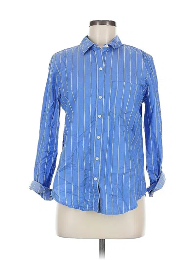 Pre-owned Old Navy Long Sleeve Button Down Shirt In Blue