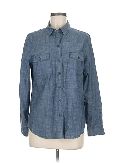 Pre-owned Old Navy Long Sleeve Button Down Shirt In Blue