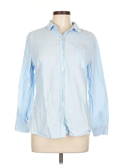 Pre-owned Old Navy Long Sleeve Button Down Shirt In Blue