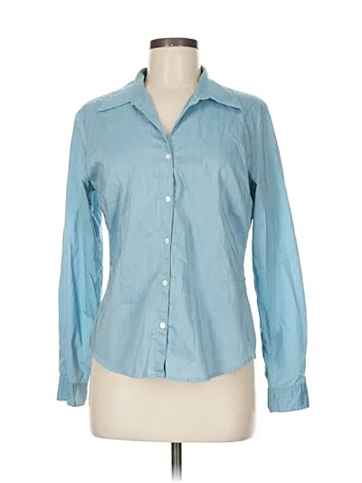 Pre-owned Old Navy Long Sleeve Button Down Shirt In Blue