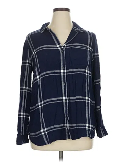Pre-owned Old Navy Long Sleeve Button Down Shirt In Blue