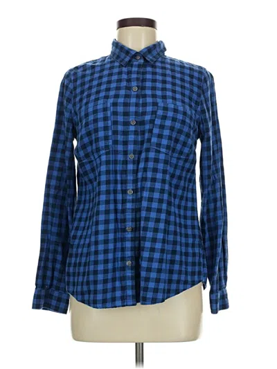 Pre-owned Old Navy Long Sleeve Button Down Shirt In Blue